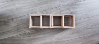 Botellero de madera plegable
