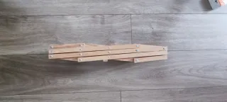 Botellero de madera plegable