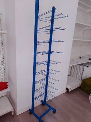 Estante zapatero metálico azul