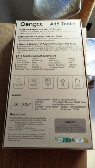 Tablet Oangcc A15