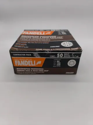 50 Discos Lija Fandeli 12.7 cm (80, 120, 220)