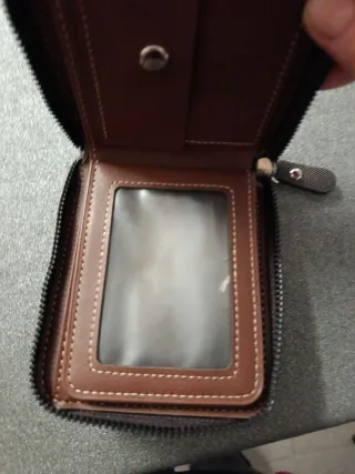 Cartera Hombre Cremallera Marrón Menbense