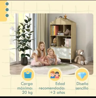 Librería infantil de madera