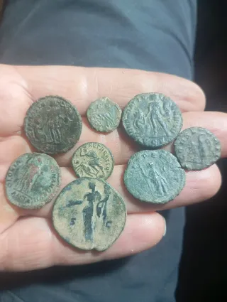 Lote monedas romanas antiguas