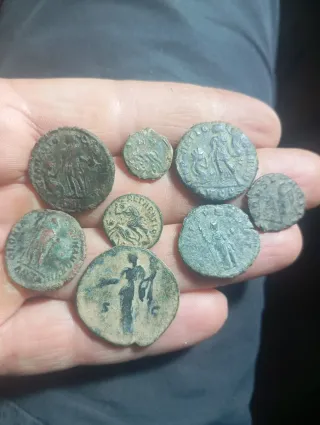 Lote monedas romanas antiguas