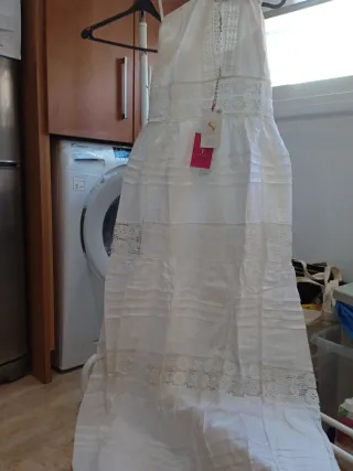 Vestido largo bordado S