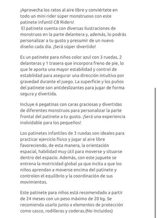Patinete de 3 Ruedas Azul NUEVO!