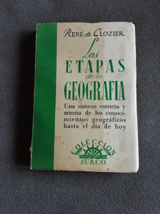 LIBRO ANTIGUO 1956 LAS ETAPAS DE LA GEOGRAFIA