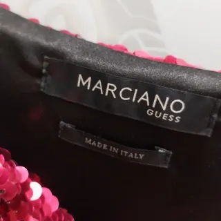 Abito corto paillettes monospalla rosso