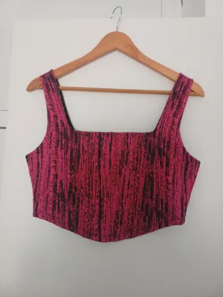 Blusa Zara Rosa y Negra