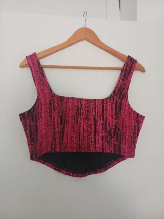 Blusa Zara Rosa y Negra