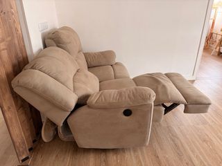 Sofá 2 plazas eléctrico beige