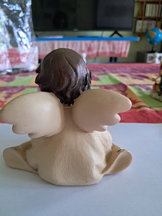 Statuetta angelo ceramica con candela