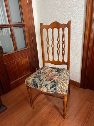 Sofá, sillones y sillas vintage tela y madera