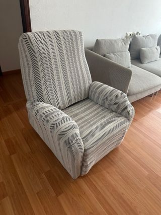 Sillón reclinable eléctrico marrón