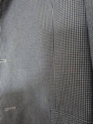 Chaqueta de cuadros azul y blanco