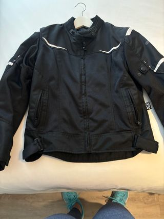 Chaqueta Moto Mujer Negra