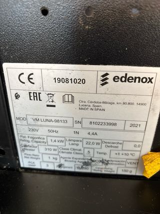 Vitrina Refrigerada Edenox 2021