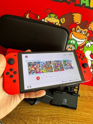 Nintendo Switch OLED MARIO COMO NUEVA + accesorios