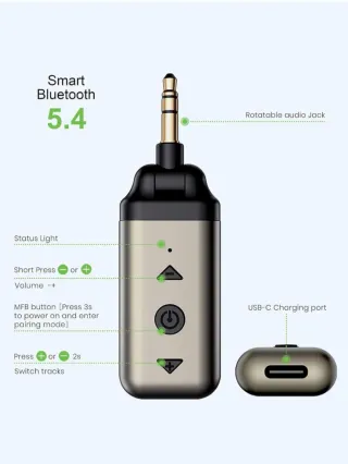 Receptor Bluetooth Auxiliar Coche HVMLAK