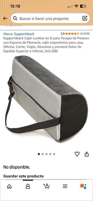 Cojín Lumbar Negro Fleece