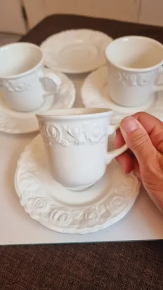 Juego Tazas Quadrifoglio 3pz con Platos
