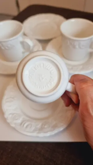 Juego Tazas Quadrifoglio 3pz con Platos