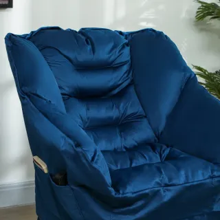 Sillón Relax Azul con Otomana