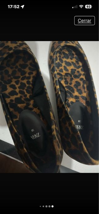 Bailarinas Zara Leopardo Talla 38