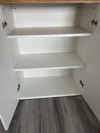 Mueble Almacenaje Blanco y Madera