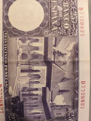 Billete 25 Pesetas España 1954