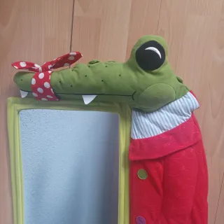 Espejo infantil cocodrilo de tela