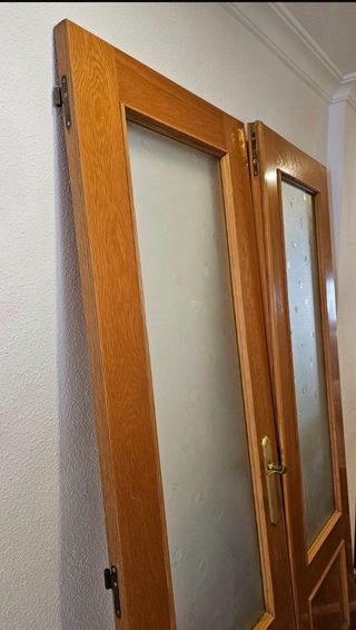 Puertas de Salón Madera con Cristal