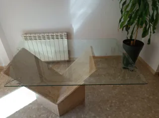 Pie de mesa cristal 160x90