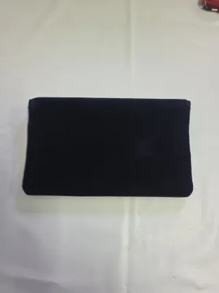 Pochette donna velluto vintage con metallo blu