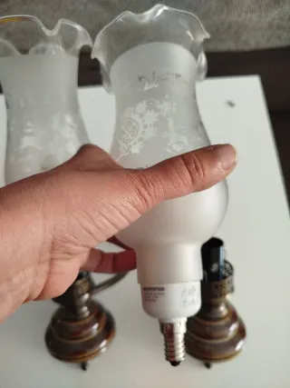 Aplique Lámpara Pared Vintage Cerámica y Cristal