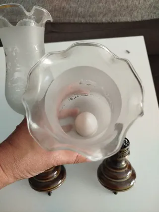 Aplique Lámpara Pared Vintage Cerámica y Cristal