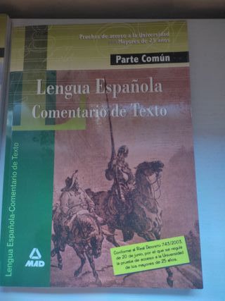 Libros para pruebas de acceso a la universidad