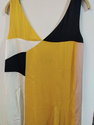 Vestido Largo Seda BOSS Geométrico