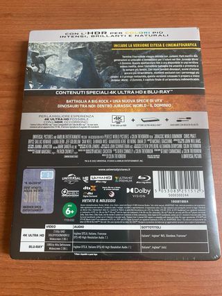 Películas Jurassic Park & World Steelbook 4K Leer