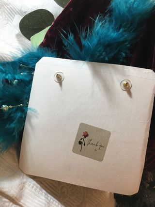 Pendientes Plumas Turquesas perlas Piedras Únicos