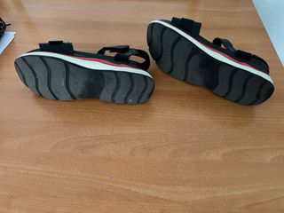 Sandalias Zara Plataforma Negra Roja