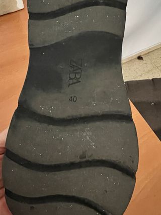 Sandalias Zara Plataforma Negra Roja