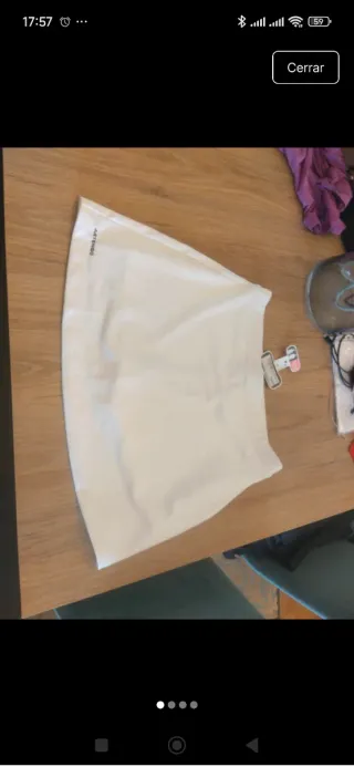 Falda de pádel ARTENGO blanca nueva