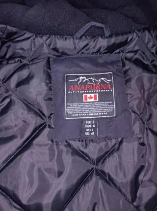 Chaqueta Anapurna Nieve Negra