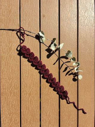 Chocker. Espiral Rojo, tejido a mano 100%