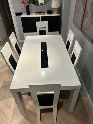 Mesa comedor extensible + 6 sillas
