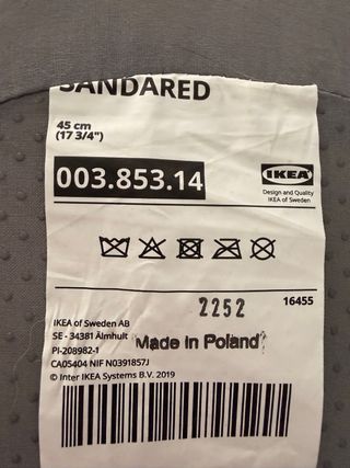 2 Puff redondos tejido beige Ikea