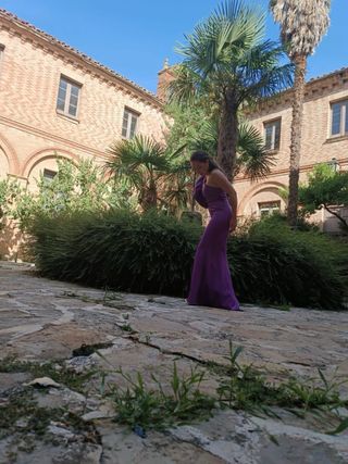 Vestido largo morado
