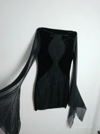 Abito Goth Nero con pizzo